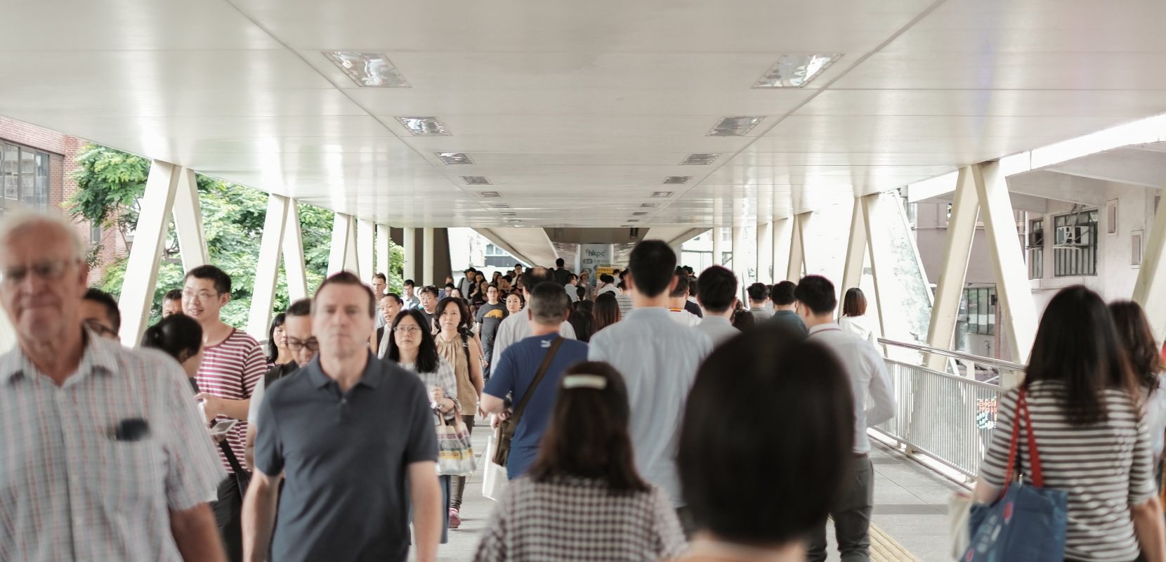 Group of people migrating to different parts of the world